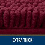 Buganda Bathroom Rugs 30x20, Quick Dry Machine Washable Chenille Bath Mats with Rubber Backing, Grey - Image 64