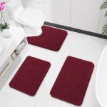 Buganda Bathroom Rugs 30x20, Quick Dry Machine Washable Chenille Bath Mats with Rubber Backing, Grey - Image 61